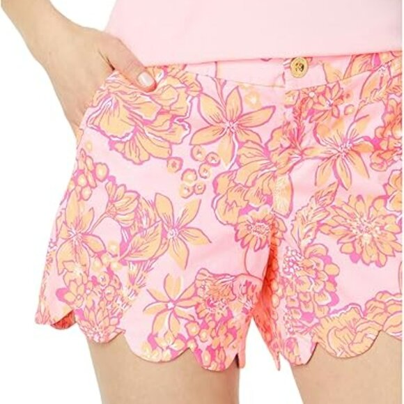 Lilly Pulitzer NWT Buttercup Stretch Shorts Days Bloom Mandevilla Baby sz 8 - Picture 4 of 5